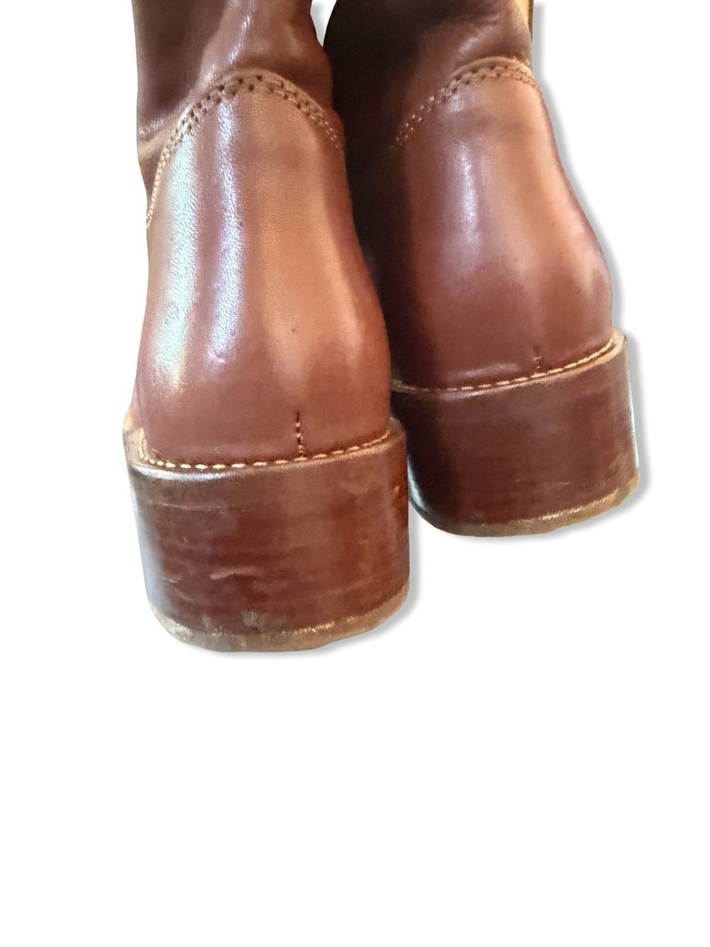 Steve Madden Riggs Boots Rust Leather Tall Brown Leather campus Revolve 7 - Picture 6 of 11
